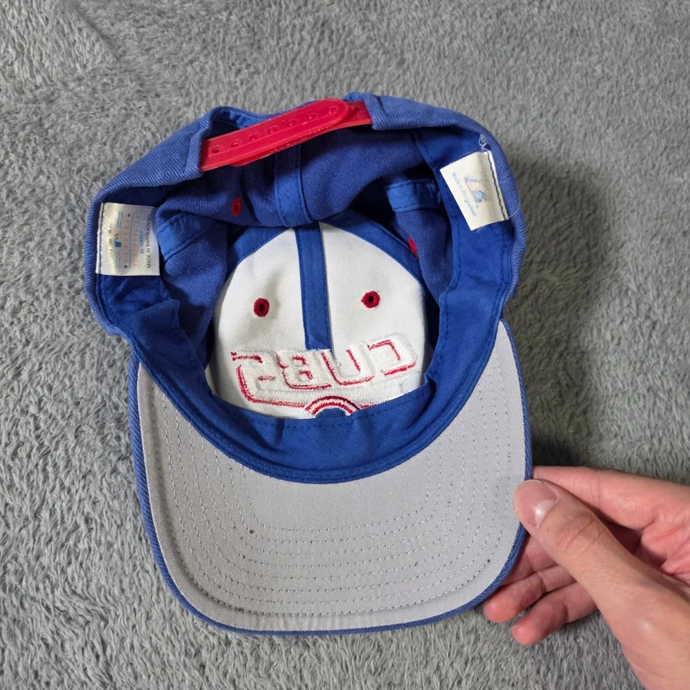 Logo 7 Mens OSFA Snapback Hat Blue Chicago Cubs MLB Vintage 90s Cap